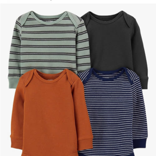 Simple Joys by Carter's Baby 4-Pack Long-Sleeve Thermal Bodysuit