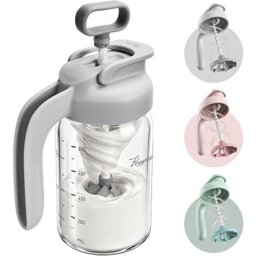 Glass Breast Milk Pitcher, Baby Formula Mixing Pitcher - 24oz, Grey