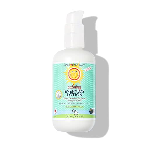 California Baby Calming Lotion | 100% Plant-Based Moisturizer | Lavender Baby Lotion | Face Moisturizer For Dry Skin | Hypoallergenic | 8.5 oz.