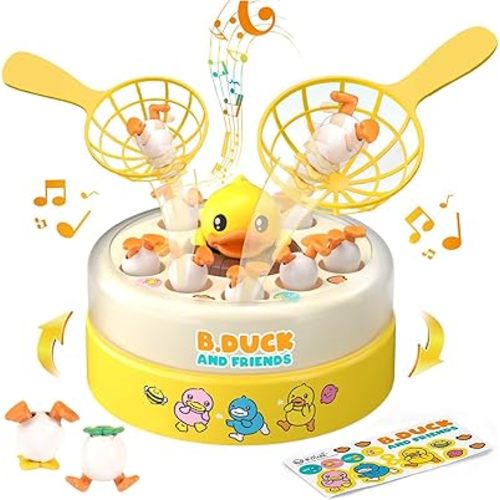 BDUCK+ Board Games for Toddlers, Kids Toys Jumping Ducks Game for Kids 4-8, 2 Players Family Board Game Interactive Educational Toy for Boys Girls, Birthday Gifts for Age 3 & Up