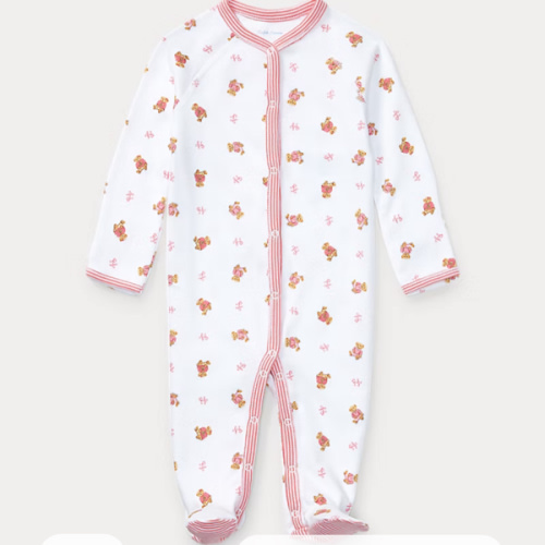 Polo Bear Cotton Footed Coverall | Ralph Lauren