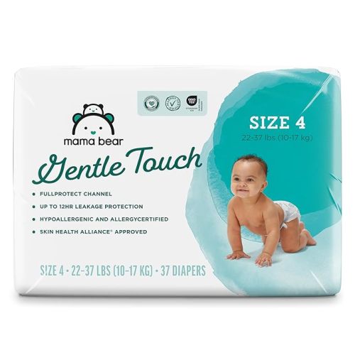 Amazon Brand - Mama Bear Gentle Touch Diapers, Size 4, 37 Count