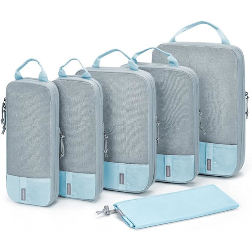 BAGSMART  Compression Packing Cubes, 6-Pack