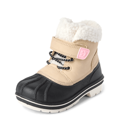 Toddler Girls Colorblock All Weather Boots - Tan