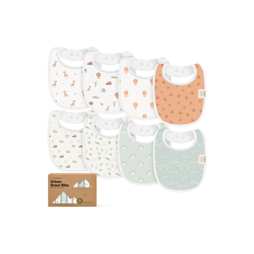 8-Pack Baby Drool Bibs