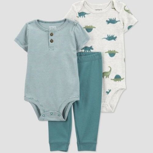 Carter's Just One You®️ Baby Boys' Dinos Printed Top & Bottom Set - Green 3m