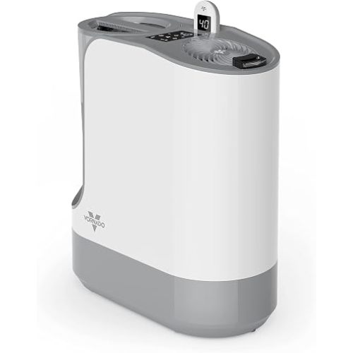 Vornado UH200 Ultrasonic Humidifier with Fan-Assisted Whole Room Humidification, Auto Humidity Control, Remote, and Electronic Humidistat, UH200 — 1.75 gal tank, White