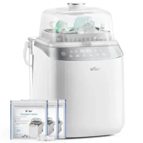 Bear Bottle Washer Pro, Baby Bottle Washer and Sterilizer and Dryer - All in One Machine for Bottles, Pump Parts & Baby Essentials with 90 Detergent Tablets - Effortless, Time-Saving - TikTok Shop