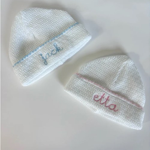 Paty Knit Saylor Cap - White w/ Blue Trim – The Scouted Stitch