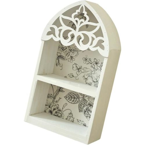 Precise Carveds Wood Wall Floating Shelf For Home Decors Mysterious Inspireds MultiLayer Design Crystal Display Precise Cut Decorative Shelf