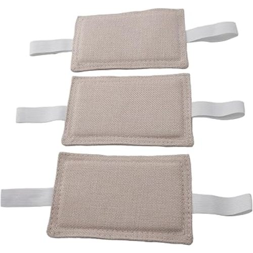 3pcs Door Latch Cover Cotton Hemp Noise Reducing Door Silencer for Dormitory Library Nursery Handmade Durable Elastic Strap Design
