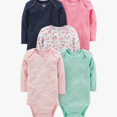 Simple Joys by Carter's Baby Girls 5-pack Long-sleeve Bodysuit