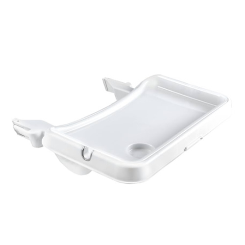 hauck Alpha Removable Non Slip High Chair Table Tray with Adjustable Depth, Compatible with Wooden Grow-Along Alpha+ and Beta+, Accessory Only, White