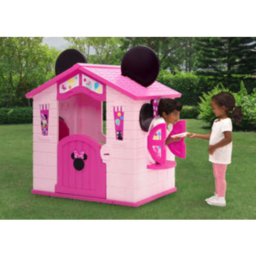 Minnie Mouse Plastic Indoor/Outdoor Playhouse with Easy Assembly