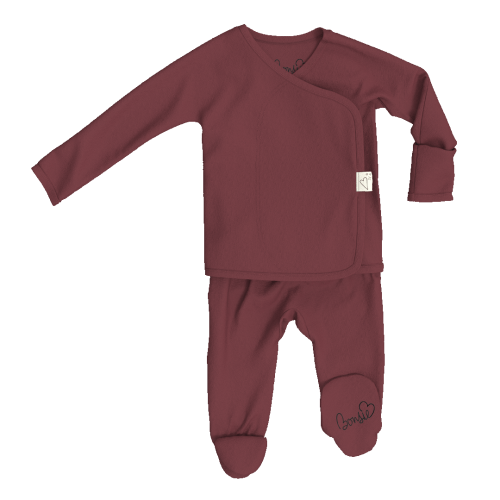Footie - Mulberry – Bonsie Skin to Skin Babywear