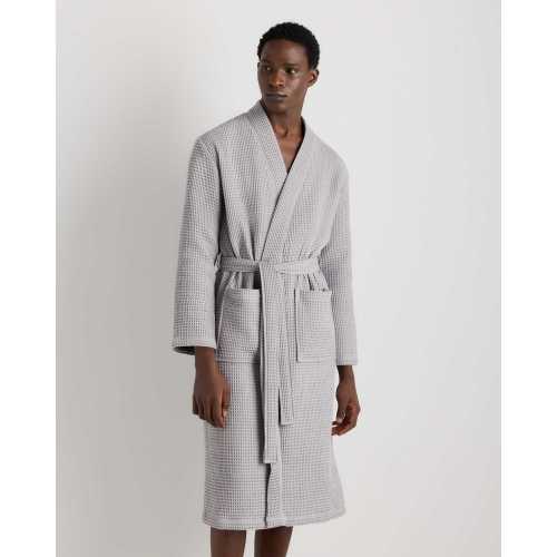 Organic Turkish Waffle Robe in Grey