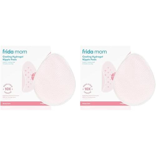 Frida Mom Nursing Pads, Cooling Hydrogel Nipple Pads for Hydration and Soothing Sore Nipples, Breastfeeding Essentials, 8ct (Pack of 2)