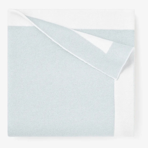 Pale Blue Cashmere Baby Blanket BLUE / 30X40