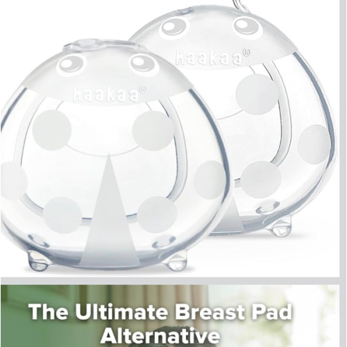 haakaa Ladybug Breast Milk Collector - Soft Breast Shells | Wearable Nursing Cups | Breastmilk Saver| Letdown Catcher for Pumping,Breastfeeding Moms,Protect Sore Nipples-2.5 oz/75 ml,2pcs