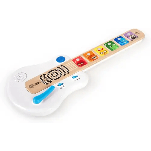 Baby Einstein Strum Along Songs Magic Touch Wooden Toy Guitar with Whammy Bar, Montessori Musical Learning Toy with Lights, 12mo+