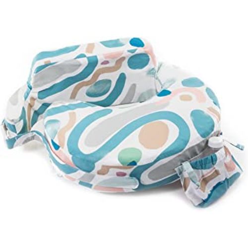 My Brest Friend Organic Cotton Super Deluxe Nursing Pillow - Enhanced Comfort & Ergonomic Breastfeeding Pillow - Ultimate Support For Mom & Baby - Adjustable with Handy Side Pocket, Modern Art
