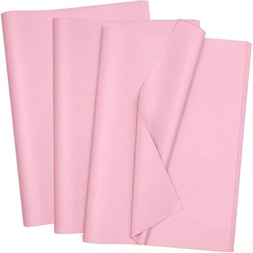 Jkopsnr 100 Sheets Pink Tissue Paper 20x14 Inches Tissue Paper for Gift Bags Wrapping Tissue Paper Bulk for DIY Crafts Birthday Baby Shower Festival Holidays Decorative