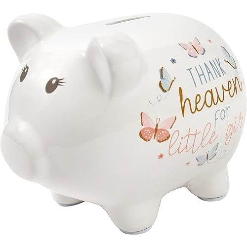 Baby Essentials My First Piggy Bank, Baby's First Piggy Banks for Boys and Girls (Butterflies)