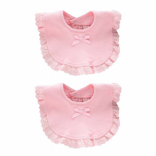 Closer to Nature Comfi-Neck Reversible Soft Baby Bib with Padded Collar, 0+ Months - Pink, 2 Count