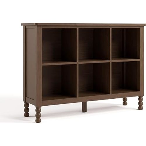 Storkcraft Rio 6 Cube Storage Organizer Bookcase, Hazelnut