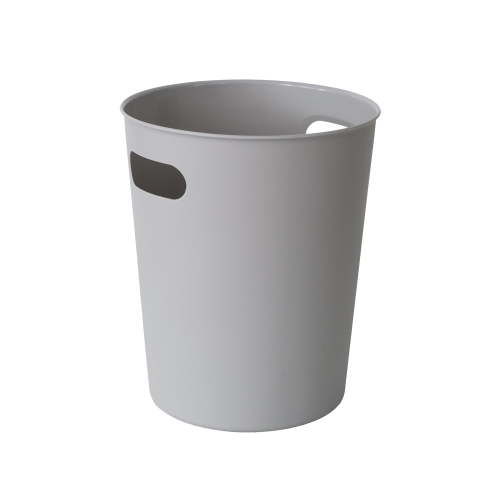 Mainstays Basic 2.64 Gallon Plastic Wastebasket with Cut-Out Handles, Grey