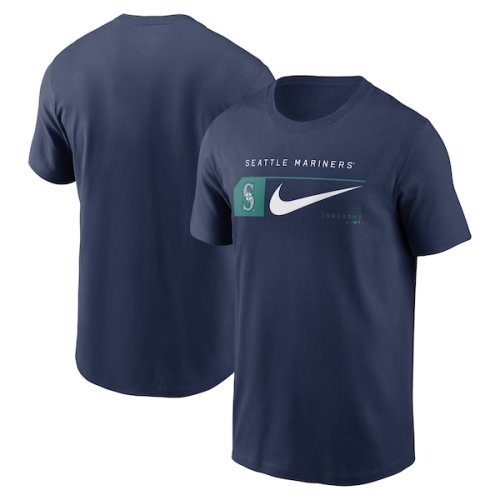 Men's Seattle Mariners Nike Navy Team Swoosh Lockup T-Shirt