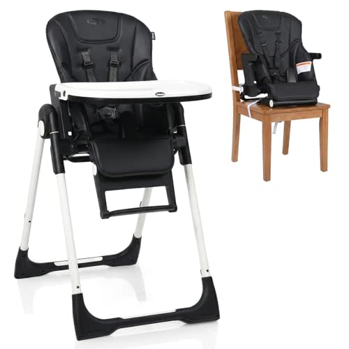 INFANS 4 in 1 High Chair–Booster Seat, Convertible Highchair w/Adjustable Height and Recline,Removable Tray,DetachableCushion, Installation-Free,Simple Fold for Baby, Infant& Toddler