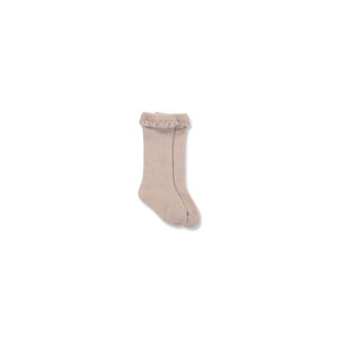 Tulip Knee High Frill Sock - Rosebud