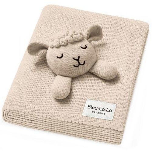 Bleu La La Blanket Lovey 100% Organic Cotton Baby Blanket with Comfort Lovey, Soft Security Blanket for Newborns & Toddlers