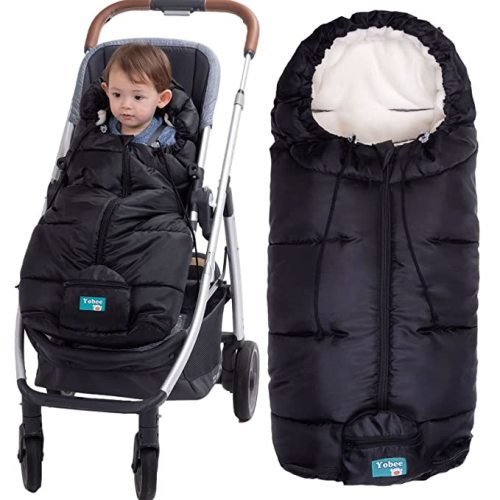 Yobee Weatherproof Toddler Footmuff Universal Sleeping Bag for Stroller, Comfortable Warm Temperature Adjustable Safe Bunting Bag, Waterproof Blanket Fit All Stroller