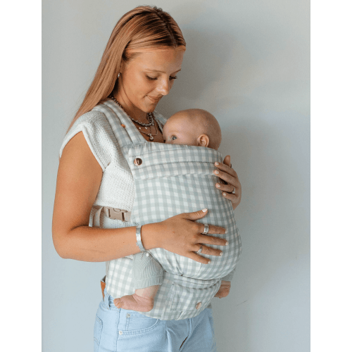 Monroe x Coco Gingham | Cotton Baby Carrier (7-35 lbs) – Milk & Baby