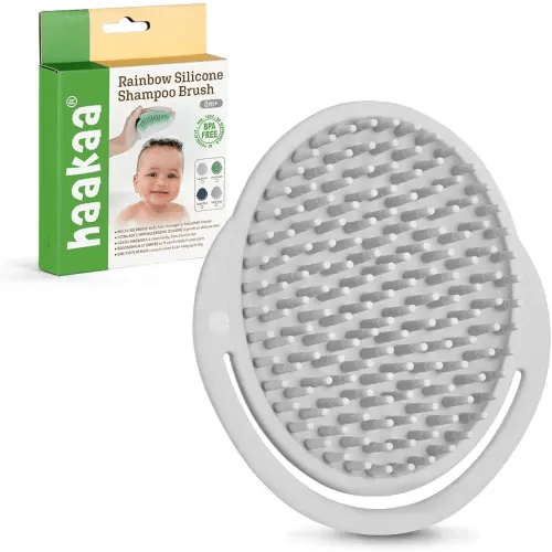 haakaa Baby Cradle Cap Brush - Soft Cradle Cap Comb| Hair Scalp Massager, Soft Bristles for Newborns & Toddlers,Ideal Baby Shower Gifts for Mum - 1pk
