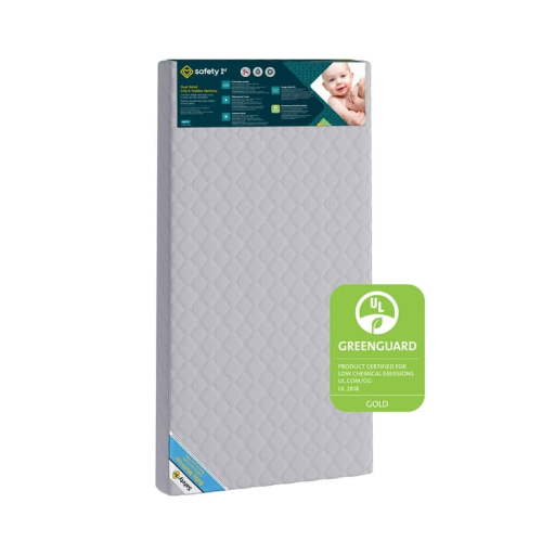 Safety 1st Grow with Me 5" Dual Sided 2-in-1 Antimicrobial Crib & Toddler Mattress, White Cloud