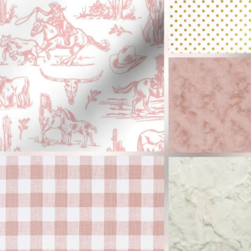 Cowgirl Toile Western Girl Crib Bedding ā DBC Baby Bedding Co