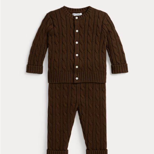 Cable-Knit Cotton Cardigan & Pant for Baby Boys | Ralph Lauren