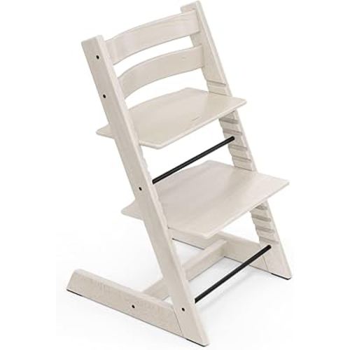 Tripp Trapp Chair from Stokke, Whitewash - Adjustable, Convertible Chair for Toddlers, Children & Adults - Convenient, Comfortable & Ergonomic - Classic Design