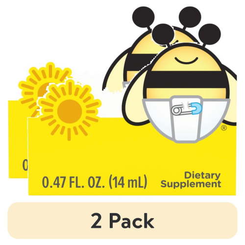 (2 pack) Zarbee's Baby Vitamin D Supplement for Infants, 0.47 Fl. Ounces (1 Box)