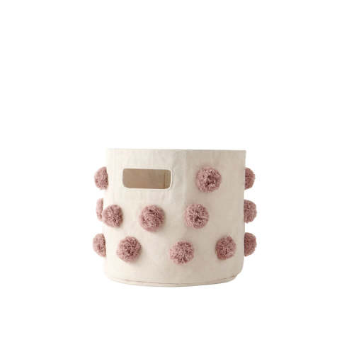 Pom Pom Basket Mini - Rose Pink
