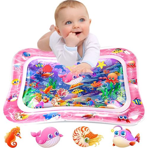 Infinno Tummy Time Mat Premium Baby Water Play Mat for Infants and Toddlers Baby Toys for 3 to 24 Months, Strengthen Your Baby's Muscles, Pink Theme Toy