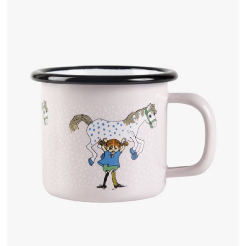 Pippi And The Horse Enamel Mug, 15 cl from Muurla | RoyalDesign