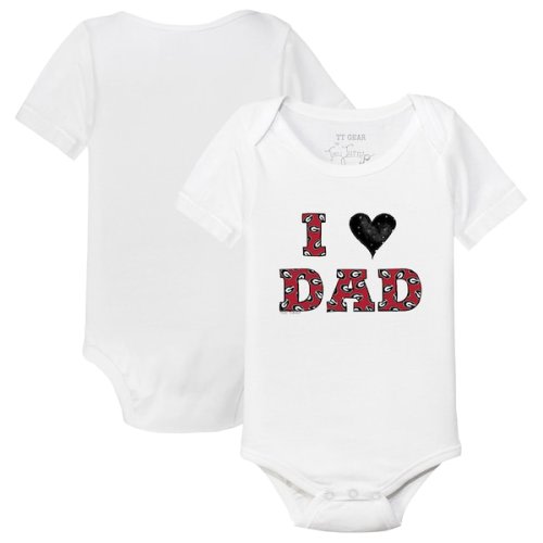Georgia Bulldogs Tiny Turnip Infant Dad   Bodysuit - White