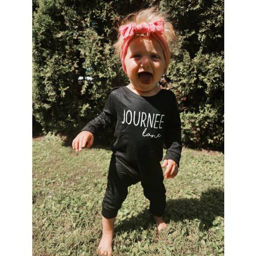 Personalized First + Middle Name  (Modern Cursive) Silky Baby Long Sleeve Romper- Gender Neutral,Baby Shower, newborn gift, first outfit