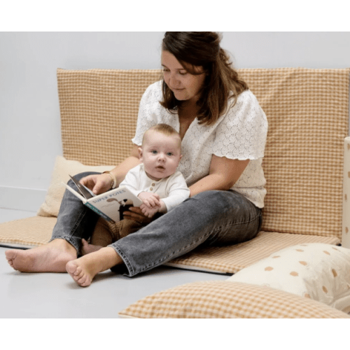 Tapis de jeux Mezame Vichy Caramel