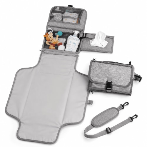 Portable Diaper Changing Pad,Baby Diaper Changer Travel Bag with Wipes Pocket,Waterproof,Easy to Clean & Ultra-Soft for New Born Baby Essentials Must Haves