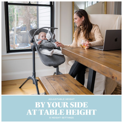 Bloom Soothing Adjustable Infant Lounger - Charcoal Tweed